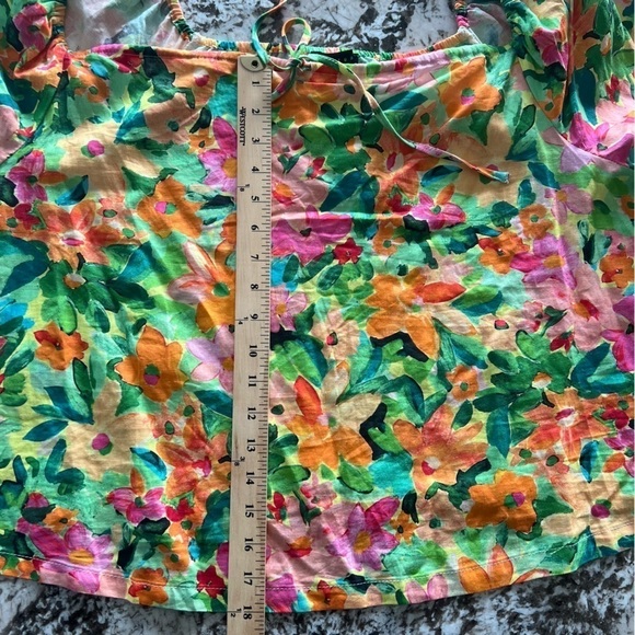 Sanctuary Perfect Time Floral Print Scoop Neck Short Sleeve Top Cropped XL - Picture 12 of 14